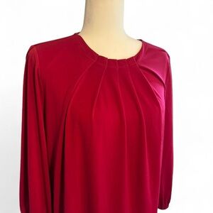 Elegant Adrianna Lapell Red Blouse